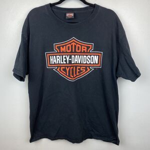 Harley shirt Mens XL black short sleeve big logo hit Michigan map‎ back